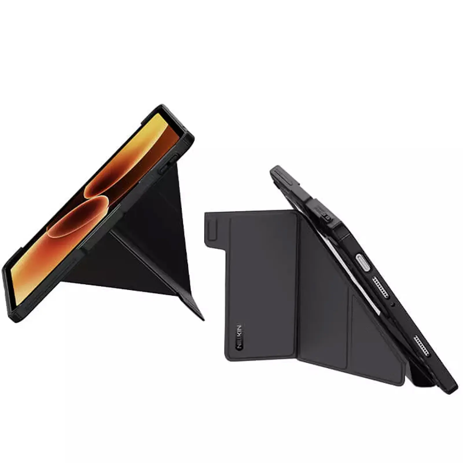 Уценка Чехол-книжка Nillkin Bumper Pro Multi-angle для Xiaomi Pad 8 / Pad 8 Pro (11.2"), Поврежденная упаковка / Black 2, TPU+PC, купить оптом с доставкой