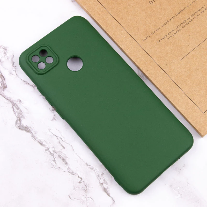 Чохол Silicone Cover Lakshmi Full Camera (AA) для Xiaomi Redmi 10A, Зелений / Dark green 3, Силікон, купити оптом з доставкою