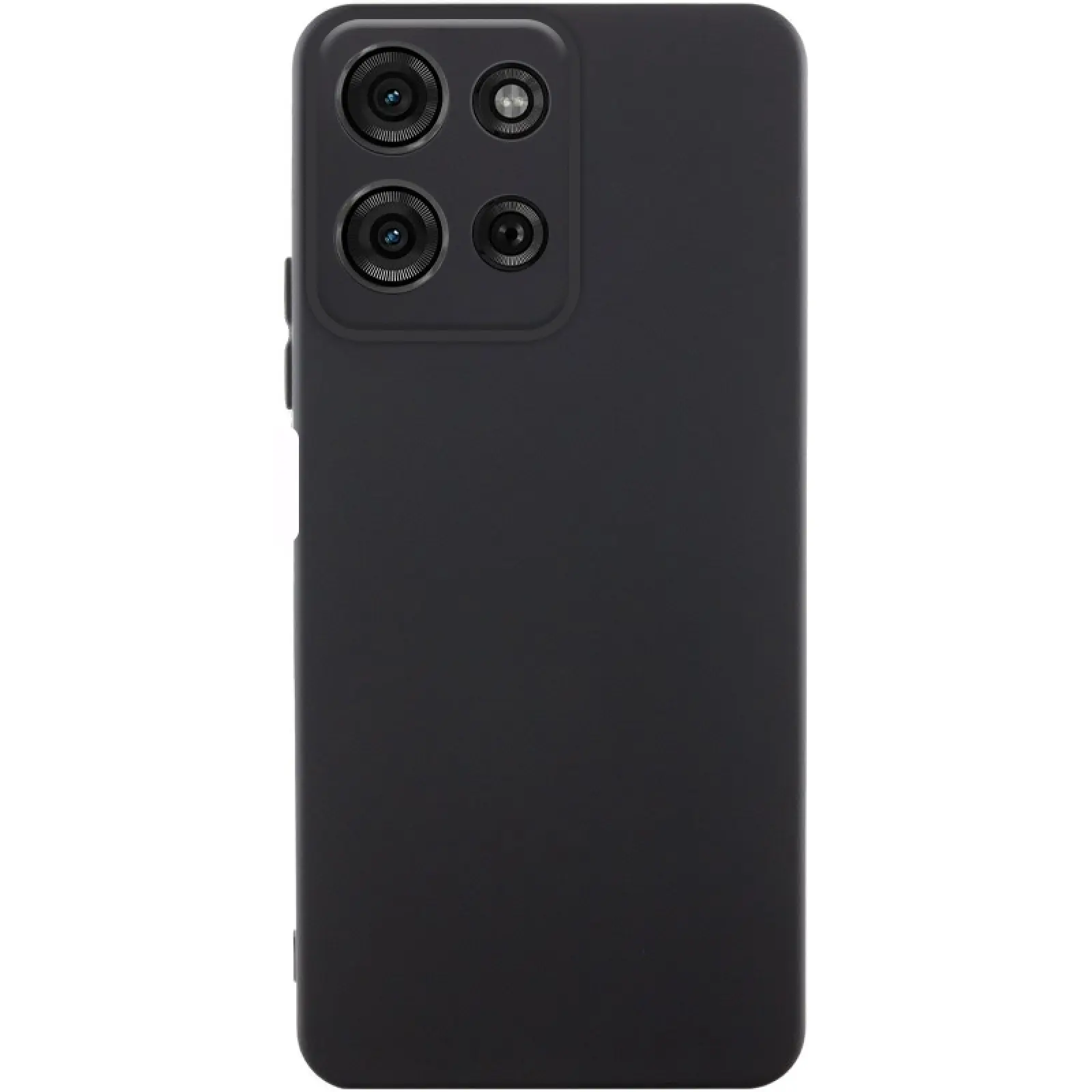 Чехол Silicone Cover Lakshmi Full Camera (AA) для Motorola Moto G35, Черный / Black, Силикон, купить оптом с доставкой