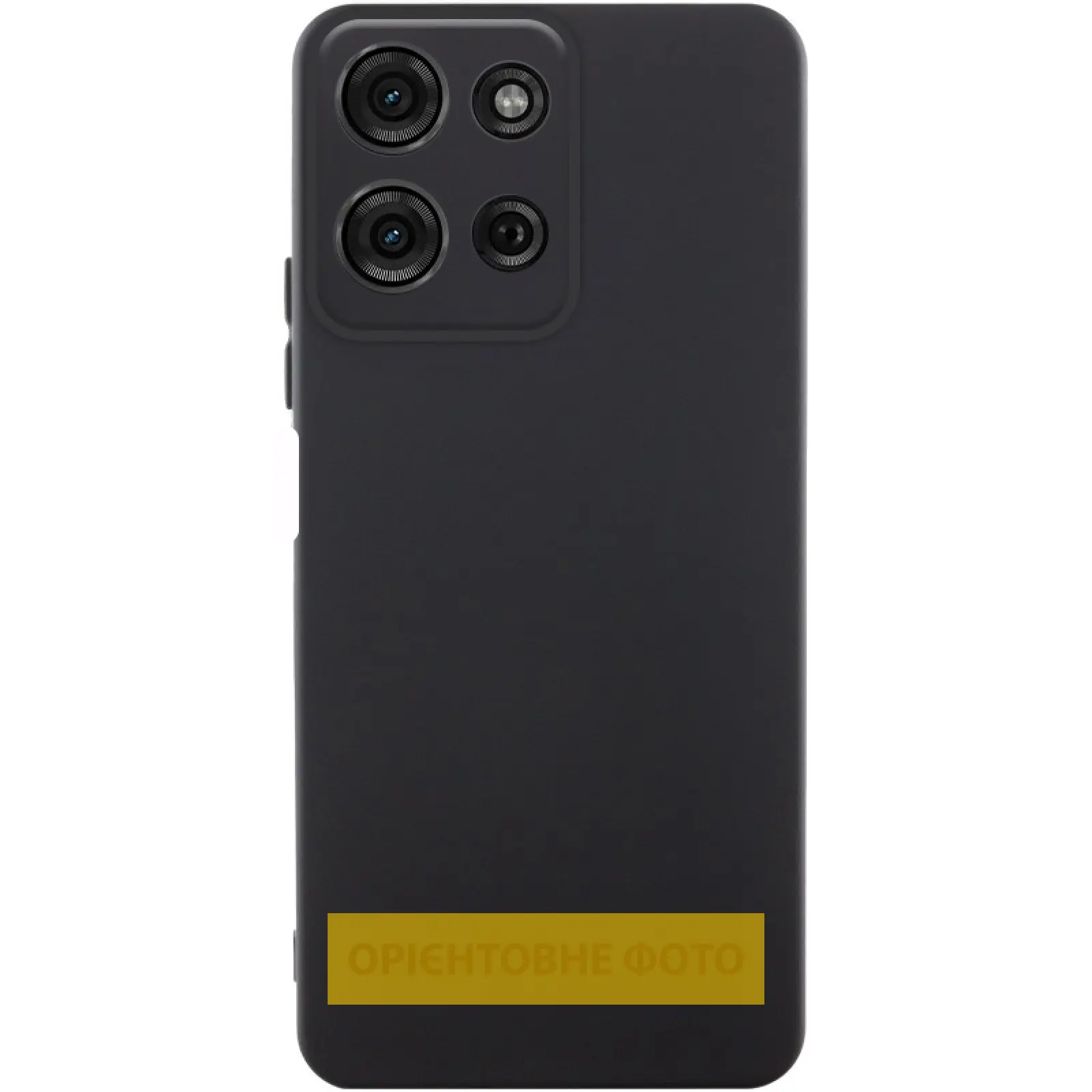 Чохол Silicone Cover Lakshmi Full Camera (AA) для Motorola Edge 60 / 60 Fusion, Чорний / Black, Силікон, купити оптом з доставкою
