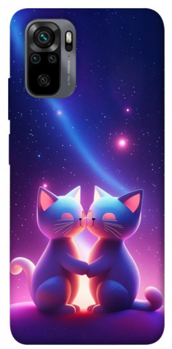 Чехол itsPrint Космокоты для Xiaomi Redmi Note 10 / Note 10s