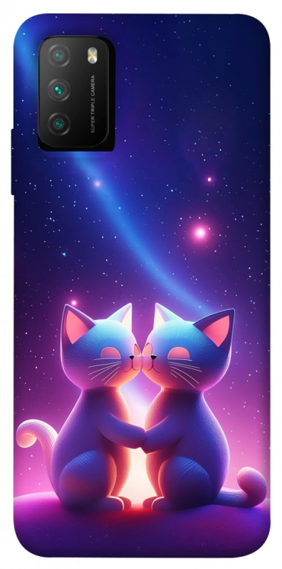 Чехол itsPrint Космокоты для Xiaomi Poco M3, любовь, купить оптом с доставкой