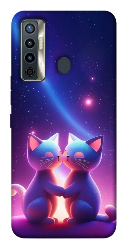 Чехол itsPrint Космокоты для TECNO Camon 17 Pro, любовь, купить оптом с доставкой