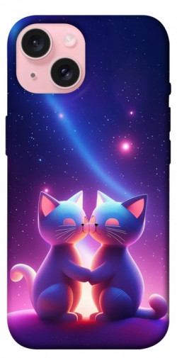 Чехол itsPrint Космокоты для Apple iPhone 15 (6.1")
