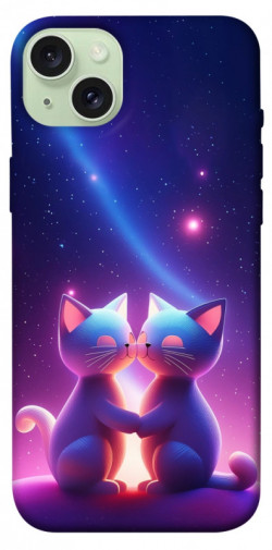 Чехол itsPrint Космокоты для Apple iPhone 15 Plus (6.7")