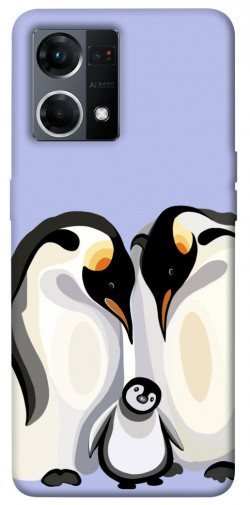 Чехол itsPrint Penguin family для Oppo Reno 7 4G