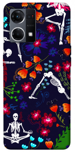 Чехол itsPrint Yoga skeletons для Oppo Reno 7 4G