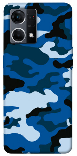 Чехол itsPrint Синий камуфляж 3 для Oppo Reno 7 4G