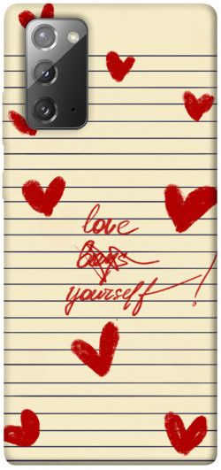 Чехол itsPrint Love yourself для Samsung Galaxy Note 20
