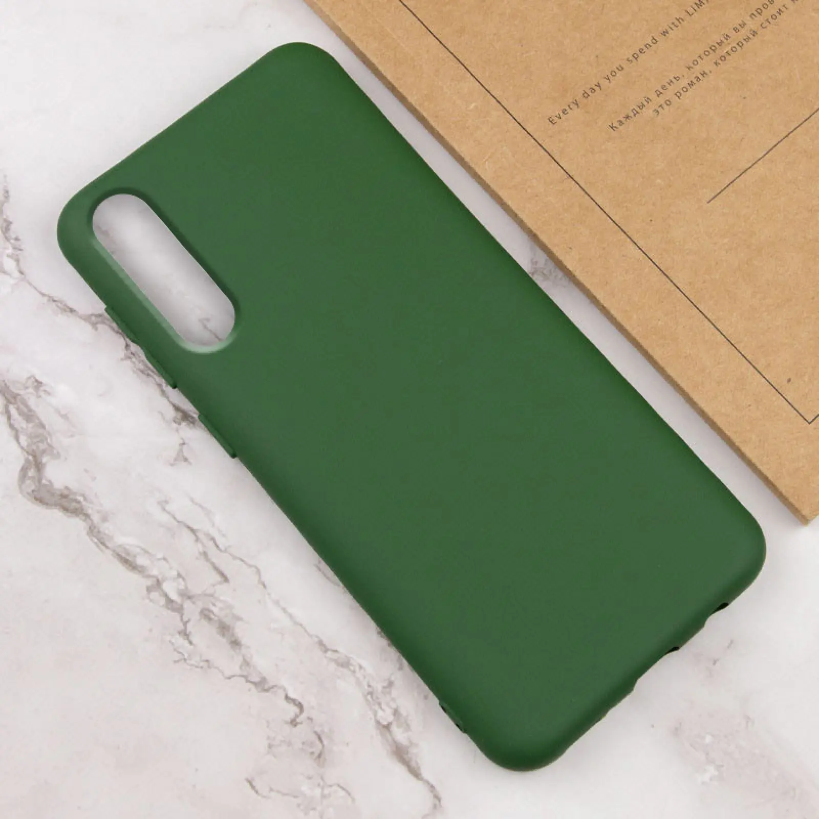 Чехол TPU GETMAN Liquid Silk для Samsung Galaxy A50 (A505F) / A50s / A30s, Зеленый / Dark green 2, Силикон, купить оптом с доставкой