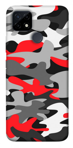 Чехол itsPrint Красно-серый камуфляж для Realme C21Y