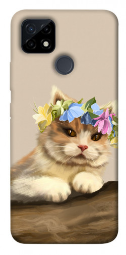 Чехол itsPrint Cat in flowers для Realme C21Y
