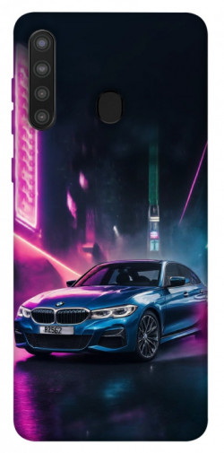 Чехол itsPrint Неоновое BMW для Samsung Galaxy A21