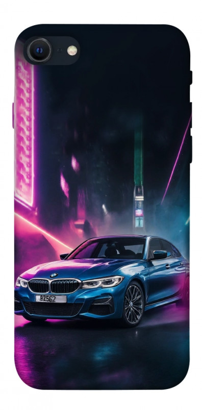 Чехол itsPrint Неоновое BMW для Apple iPhone SE (2020), авто, купить оптом с доставкой