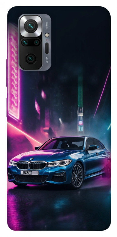 Чехол itsPrint Неоновое BMW для Xiaomi Redmi Note 10 Pro, авто, купить оптом с доставкой