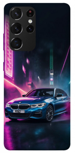 Чехол itsPrint Неоновое BMW для Samsung Galaxy S21 Ultra