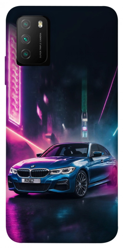 Чехол itsPrint Неоновое BMW для Xiaomi Poco M3, авто, купить оптом с доставкой