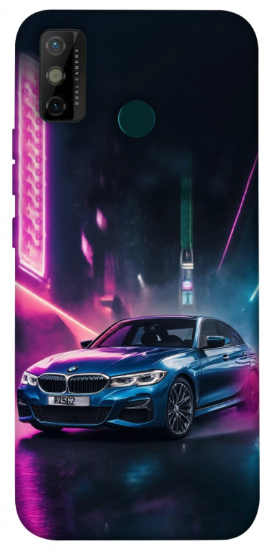 Чехол itsPrint Неоновое BMW для TECNO Spark 6 Go, авто, купить оптом с доставкой