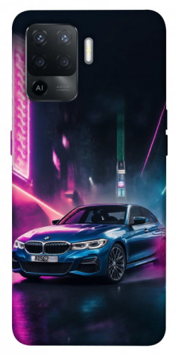 Чехол itsPrint Неоновое BMW для Oppo Reno 5 Lite