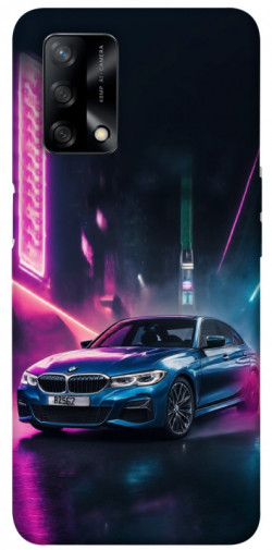 Чехол itsPrint Неоновое BMW для Oppo A74 4G