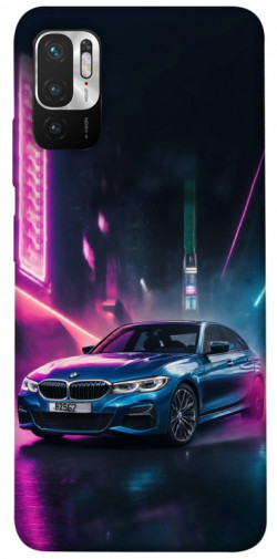 Чехол itsPrint Неоновое BMW для Xiaomi Redmi Note 10 5G