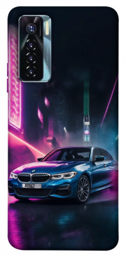 Чехол itsPrint Неоновое BMW для TECNO Camon 17 Pro