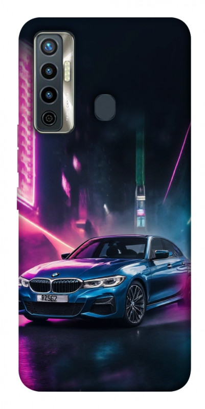 Чехол itsPrint Неоновое BMW для TECNO Camon 17 Pro, авто, купить оптом с доставкой