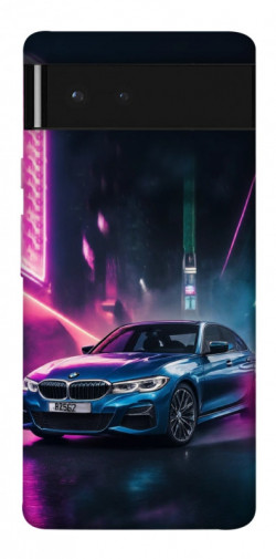 Чехол itsPrint Неоновое BMW для Google Pixel 6
