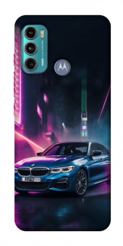 Чехол itsPrint Неоновое BMW для Motorola Moto G60