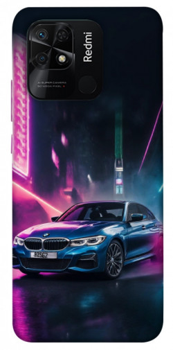 Чехол itsPrint Неоновое BMW для Xiaomi Redmi 10C
