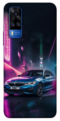 Чехол itsPrint Неоновое BMW для Vivo Y51a