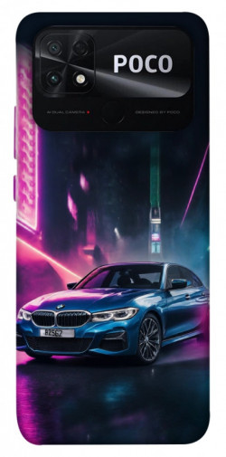 Чехол itsPrint Неоновое BMW для Xiaomi Poco C40