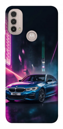 Чехол itsPrint Неоновое BMW для Motorola Moto E40