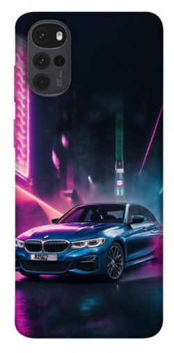 Чехол itsPrint Неоновое BMW для Motorola Moto G22