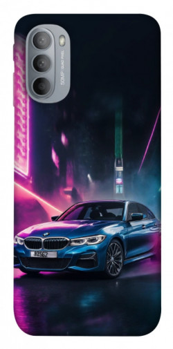 Чехол itsPrint Неоновое BMW для Motorola Moto G31