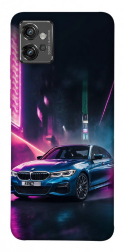 Чехол itsPrint Неоновое BMW для Motorola Moto G32
