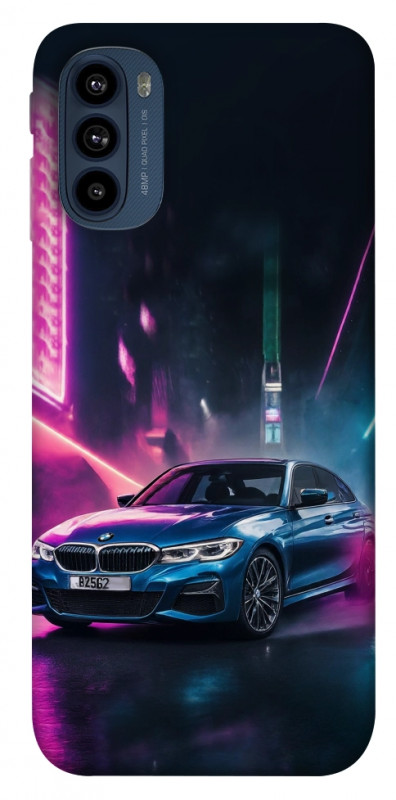 Чехол itsPrint Неоновое BMW для Motorola Moto G41, авто, купить оптом с доставкой