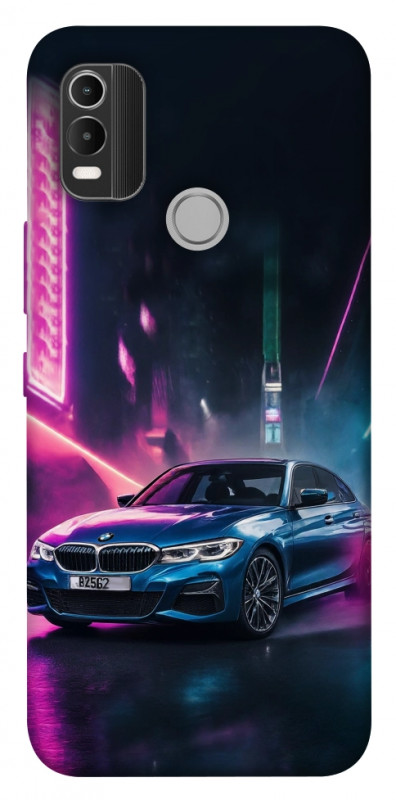 Чехол itsPrint Неоновое BMW для Nokia C21 Plus, авто, купить оптом с доставкой