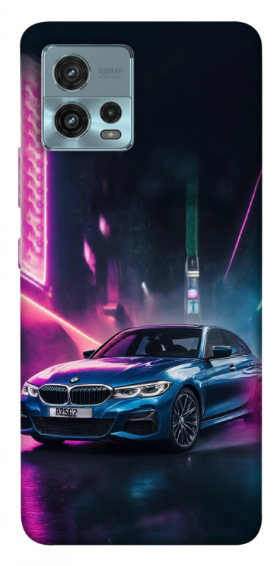 Чехол itsPrint Неоновое BMW для Motorola Moto G72, авто, купить оптом с доставкой