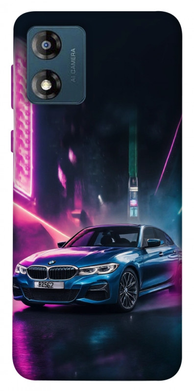 Чехол itsPrint Неоновое BMW для Motorola Moto E13, авто, купить оптом с доставкой