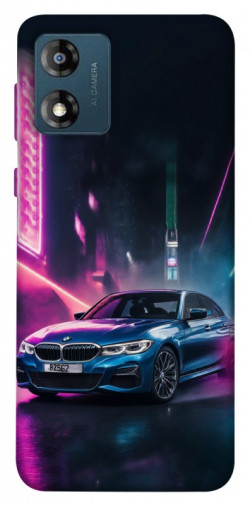 Чехол itsPrint Неоновое BMW для Motorola Moto E13
