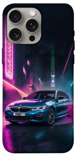 Чехол itsPrint Неоновое BMW для Apple iPhone 15 Pro Max (6.7")