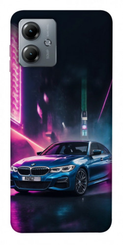 Чехол itsPrint Неоновое BMW для Motorola Moto G14