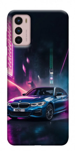 Чехол itsPrint Неоновое BMW для Motorola Moto G42