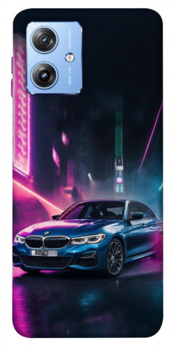 Чехол itsPrint Неоновое BMW для Motorola Moto G84