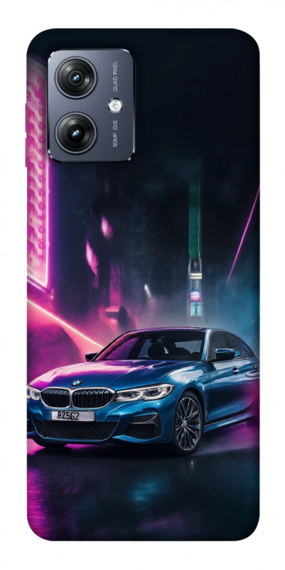 Чехол itsPrint Неоновое BMW для Motorola Moto G54, авто, купить оптом с доставкой