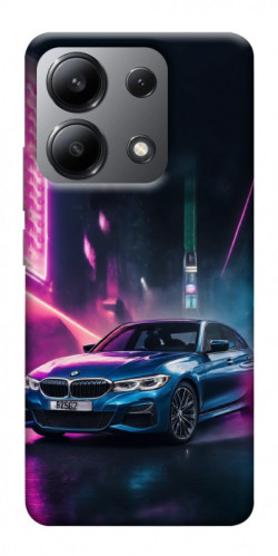 Чехол itsPrint Неоновое BMW для Xiaomi Redmi Note 13 4G