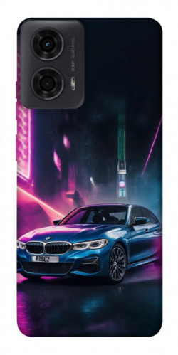 Чехол itsPrint Неоновое BMW для Motorola Moto G24