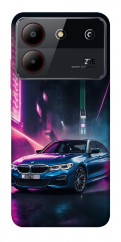 Чехол itsPrint Неоновое BMW для ZTE Blade A54 4G