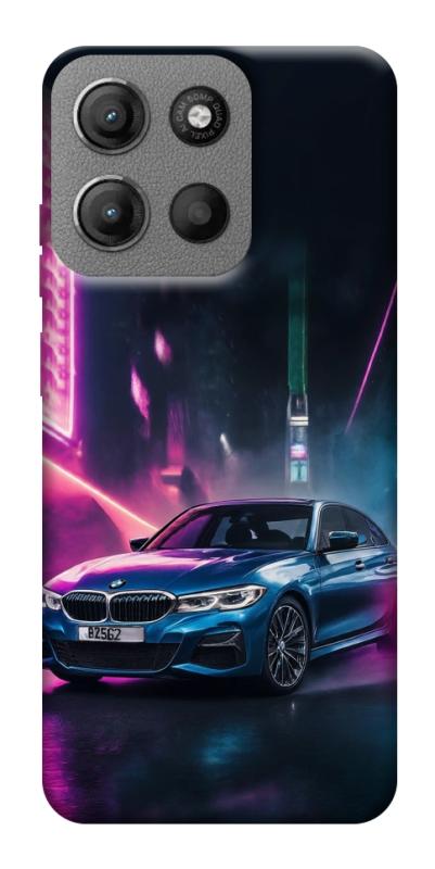 Чехол itsPrint Неоновое BMW для Motorola Moto G15 4G, авто, купить оптом с доставкой